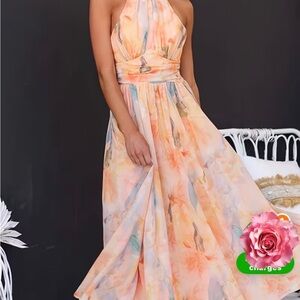 SHEIN Multicolor Backless Dress